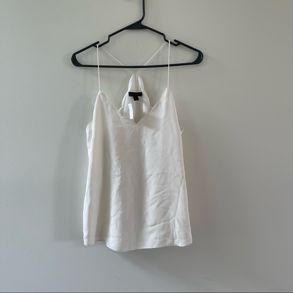 J Crew 100% silk size 6 white tank top